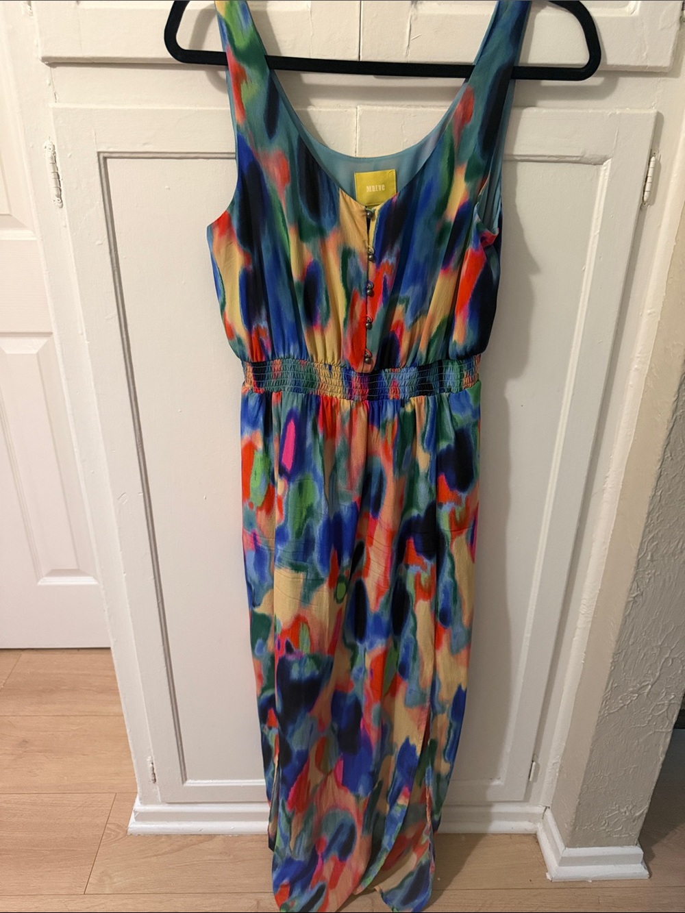 Maeve Multicolor Brushstroke Maxi Dress